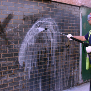 Graffiti removal by professional