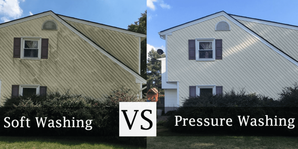 Soft wash vs pressure wash