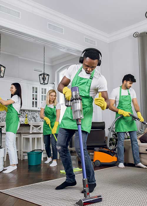 Clean living area after construction