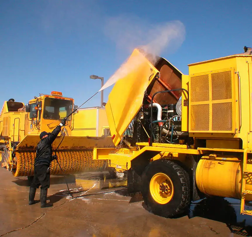 Heavy equipment pressure washing service