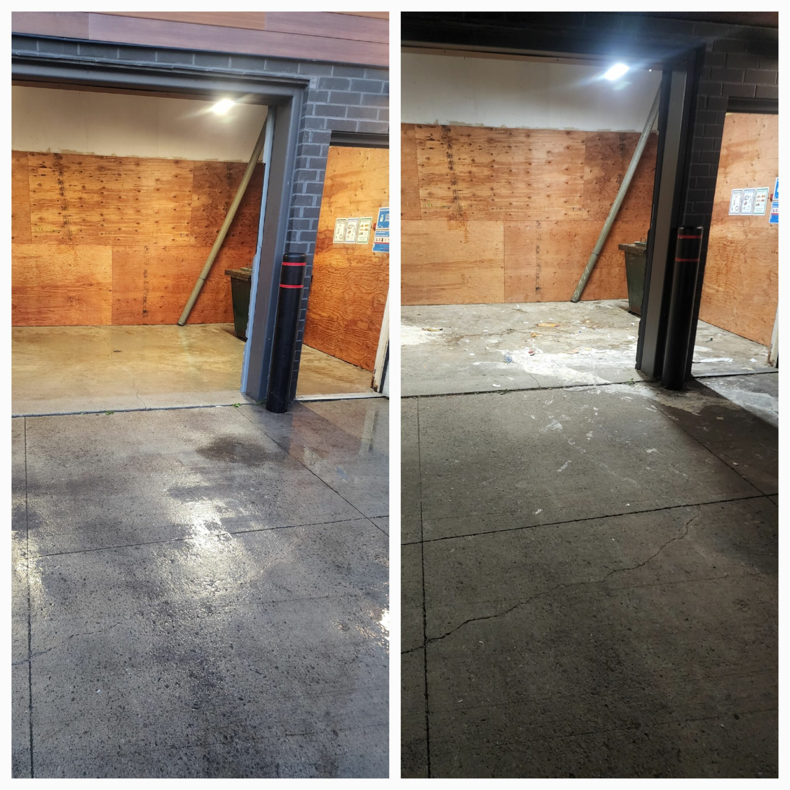 Scheduled parking lot maintenance services