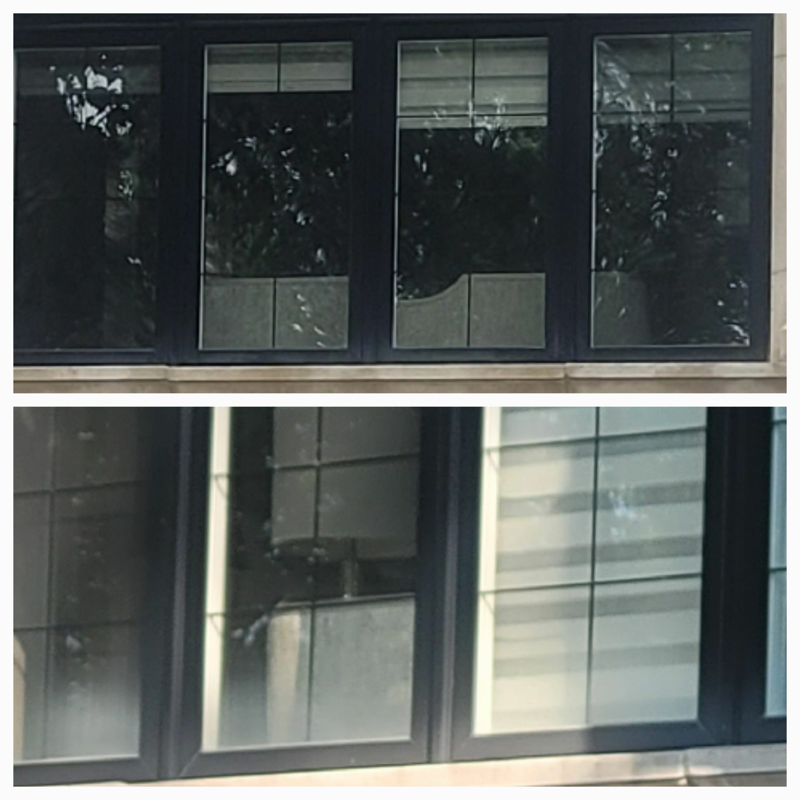 Clean vs dirty windows comparison