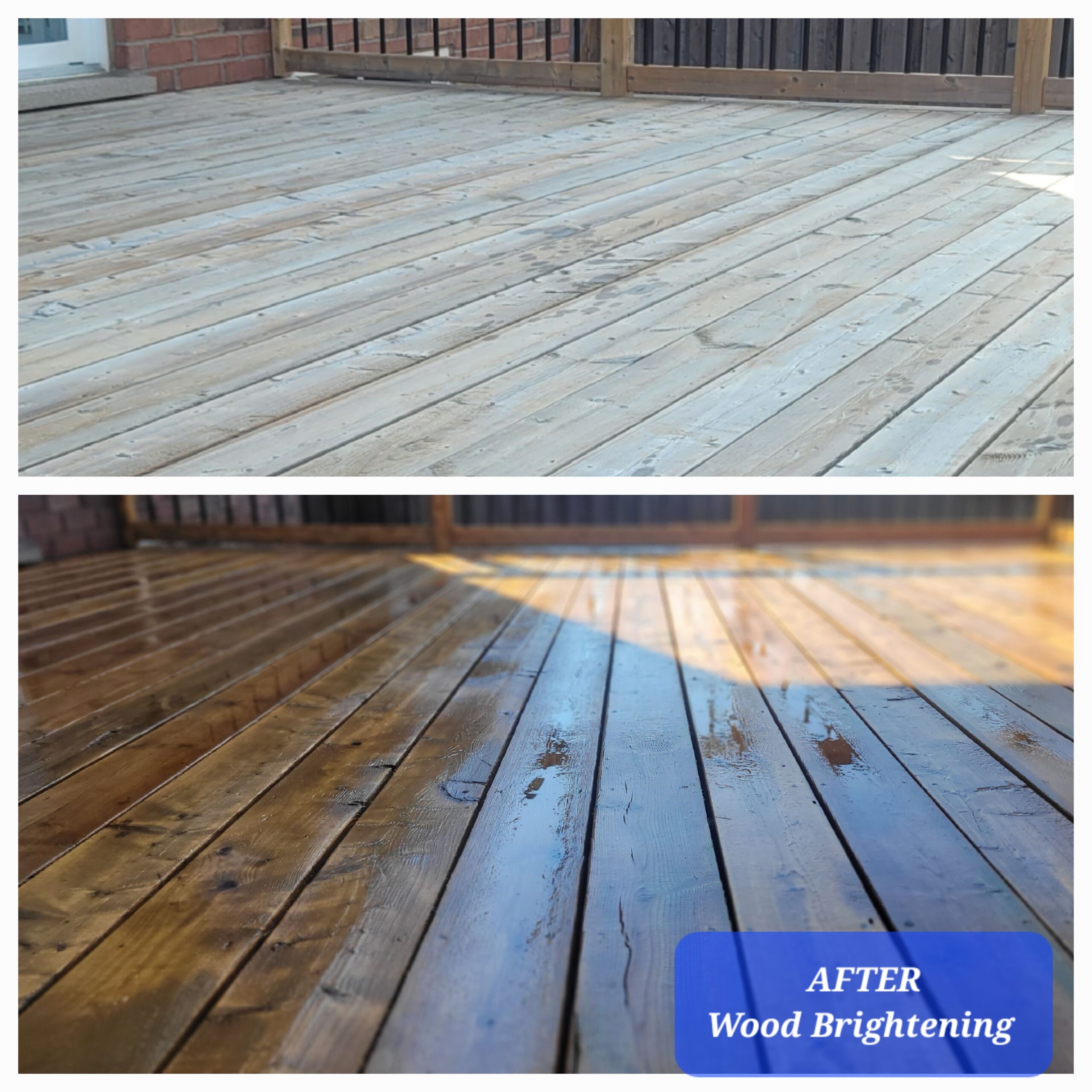 Deck and patio pressure washing