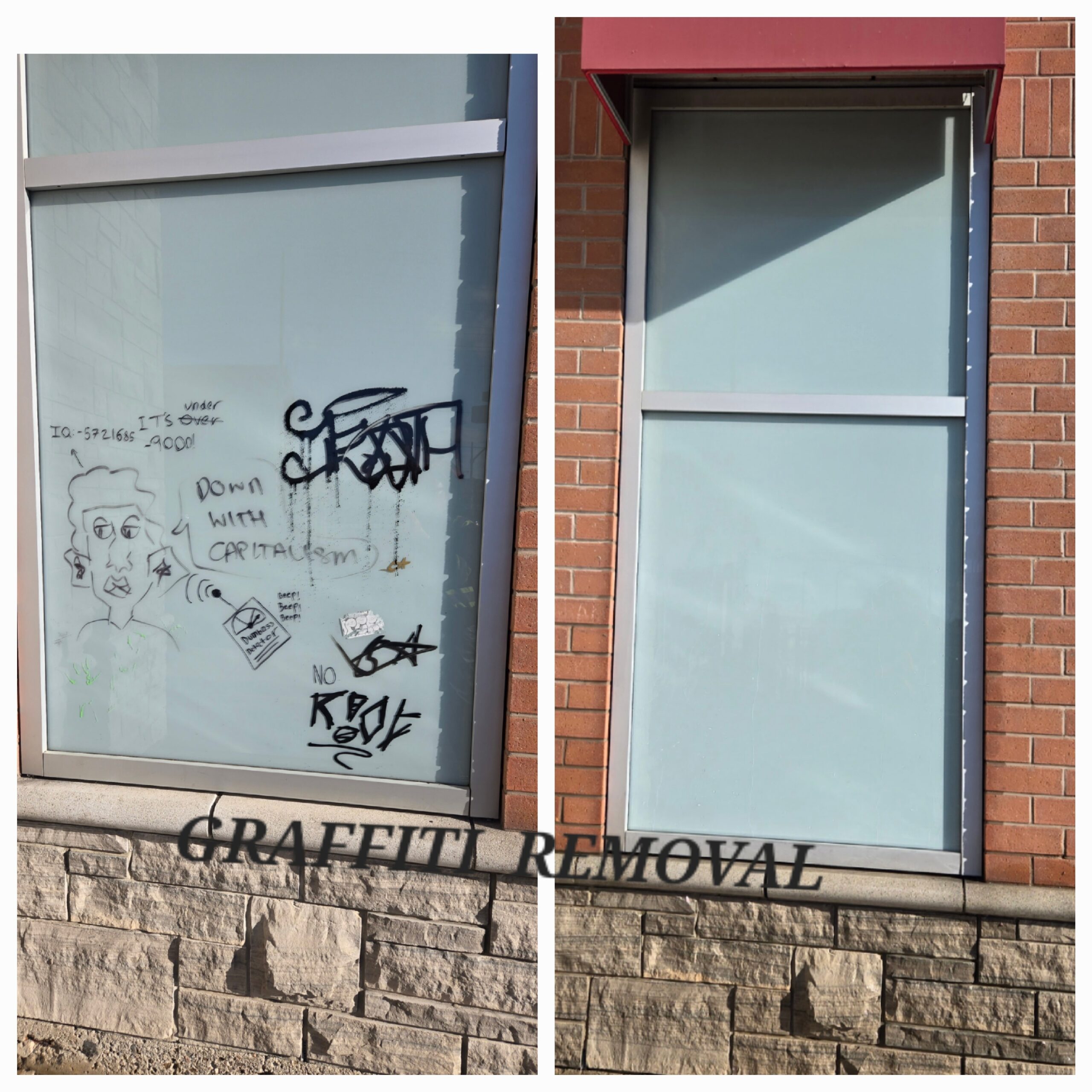 Graffiti on different surfaces