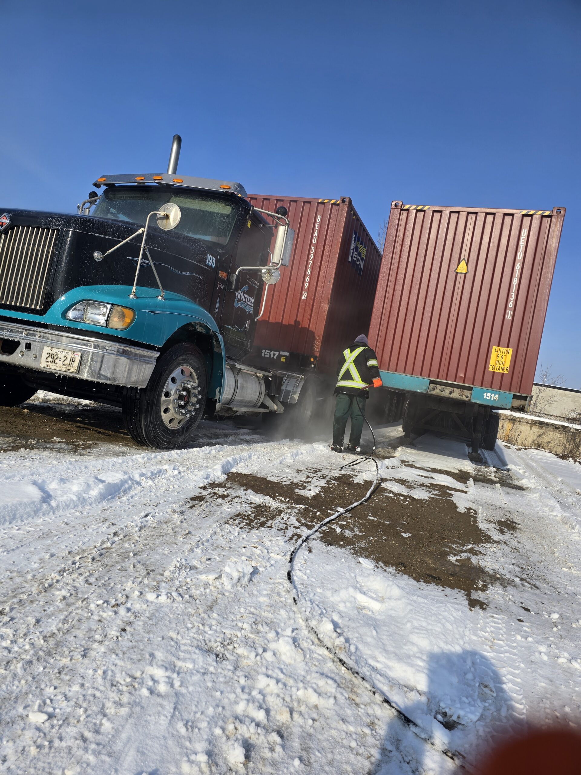 Heavy-duty truck detailing and spot cleaning