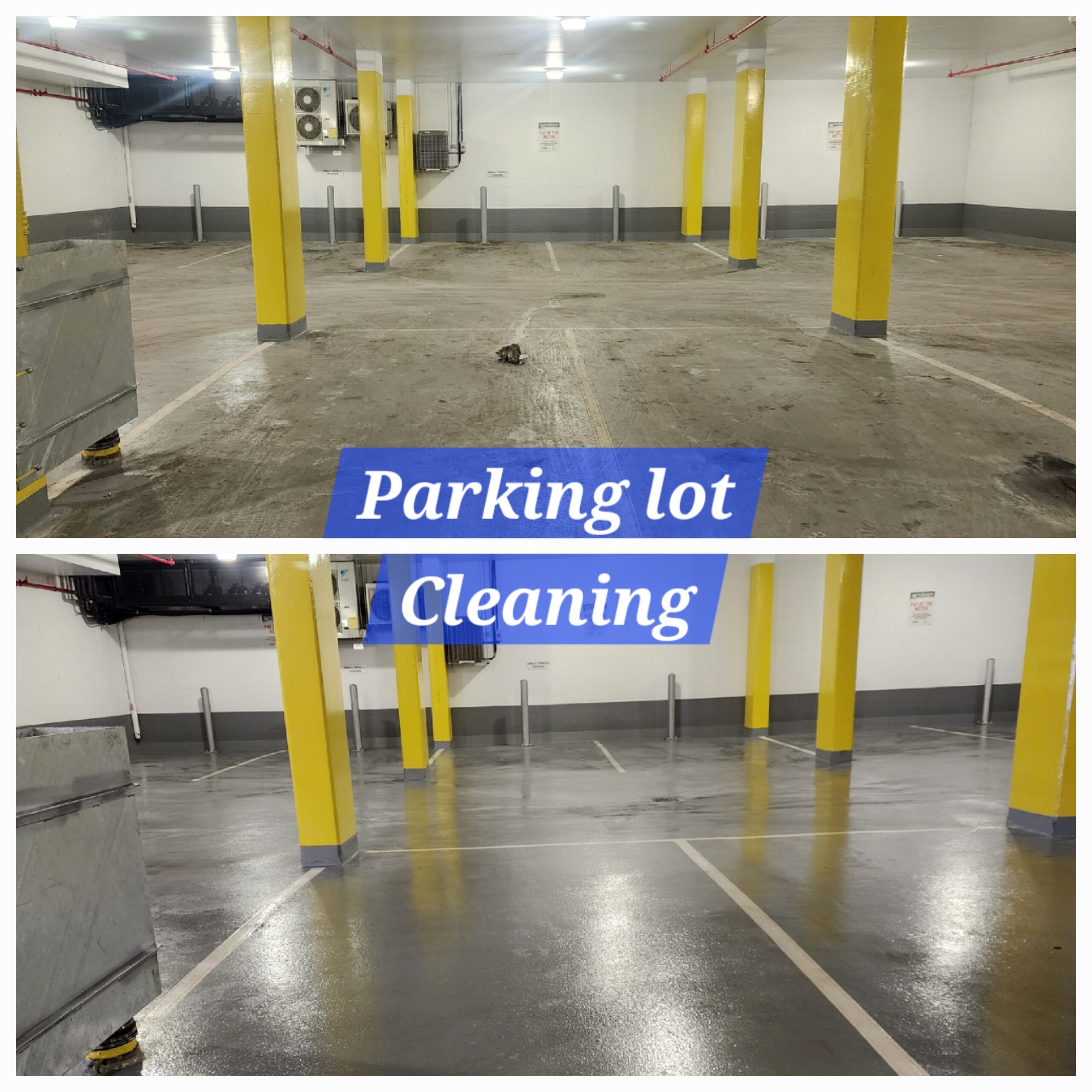 Commercial storefront pressure washing