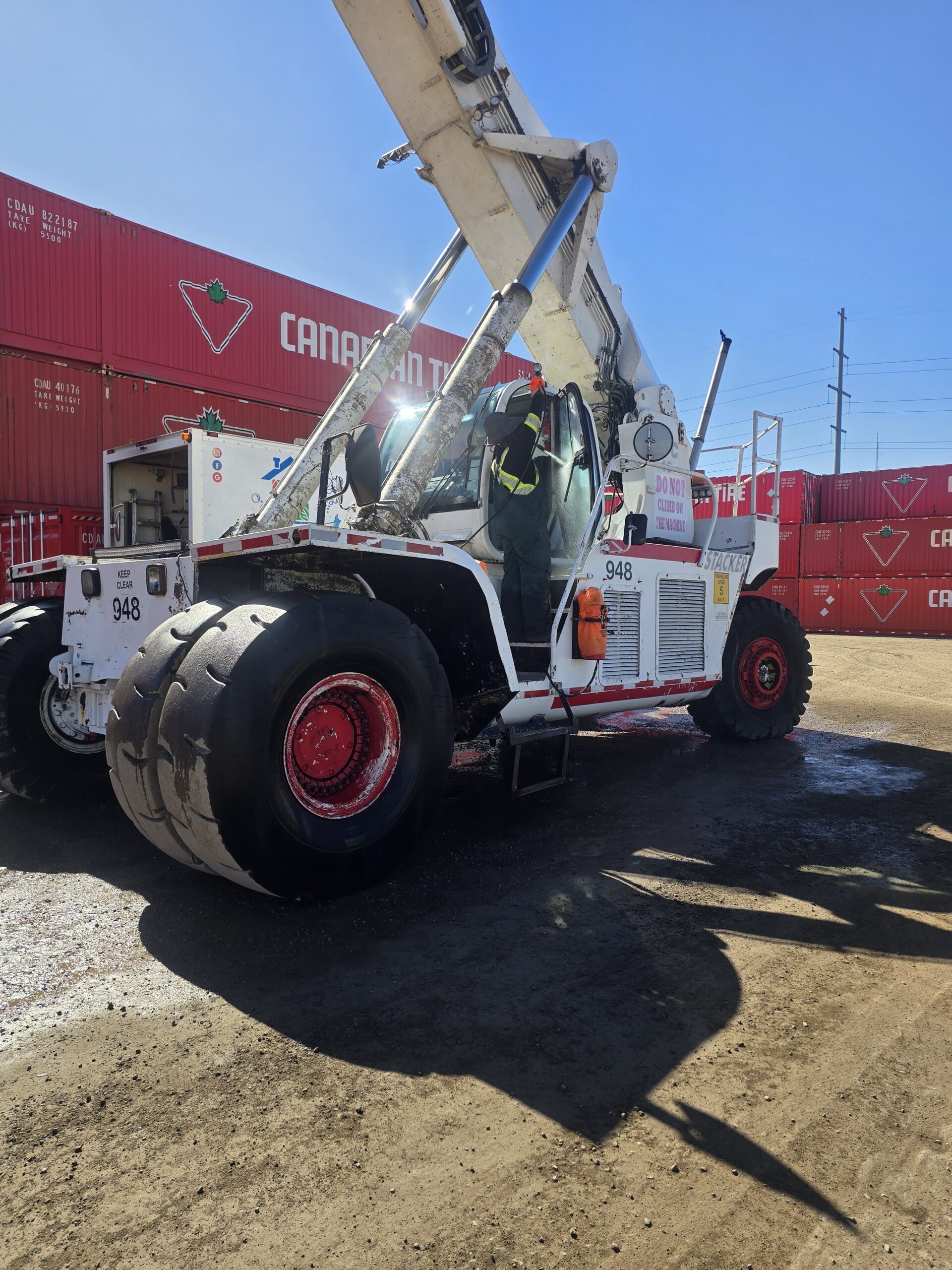 Heavy equipment pressure washing service