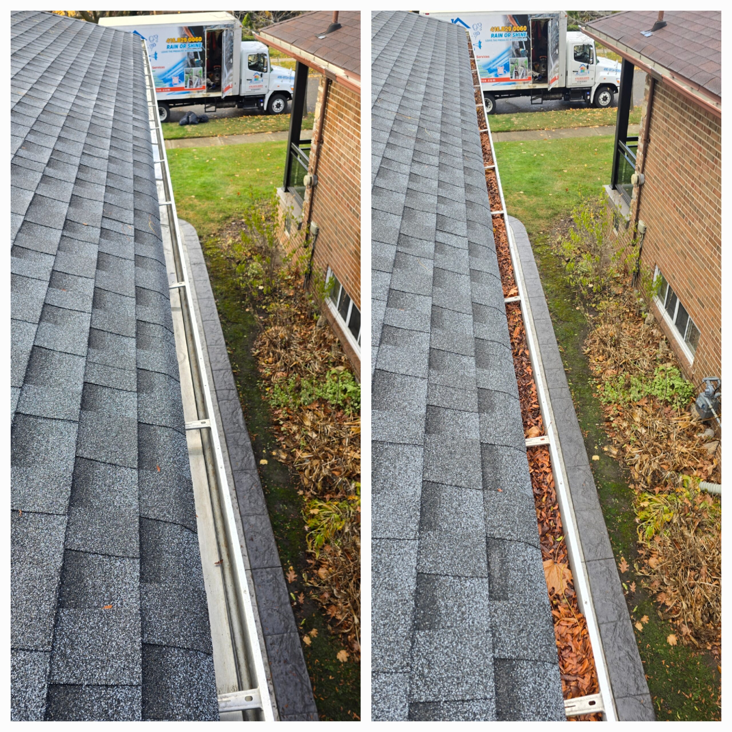 Residential gutter cleaning