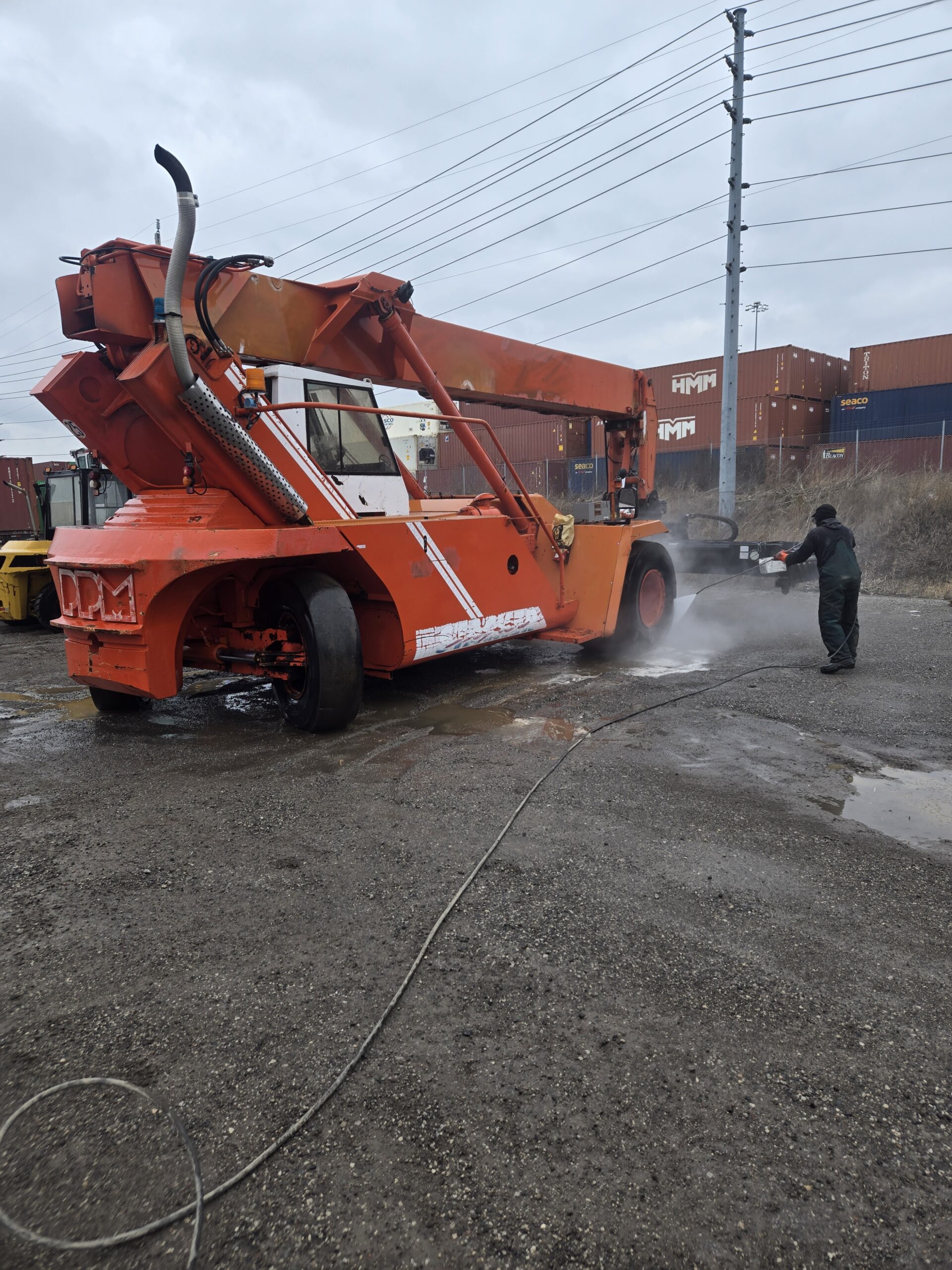 Heavy equipment pressure washing service