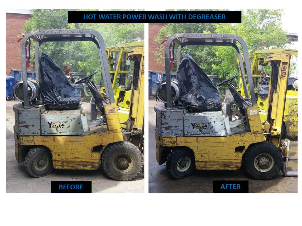 Professional heavy equipment washing